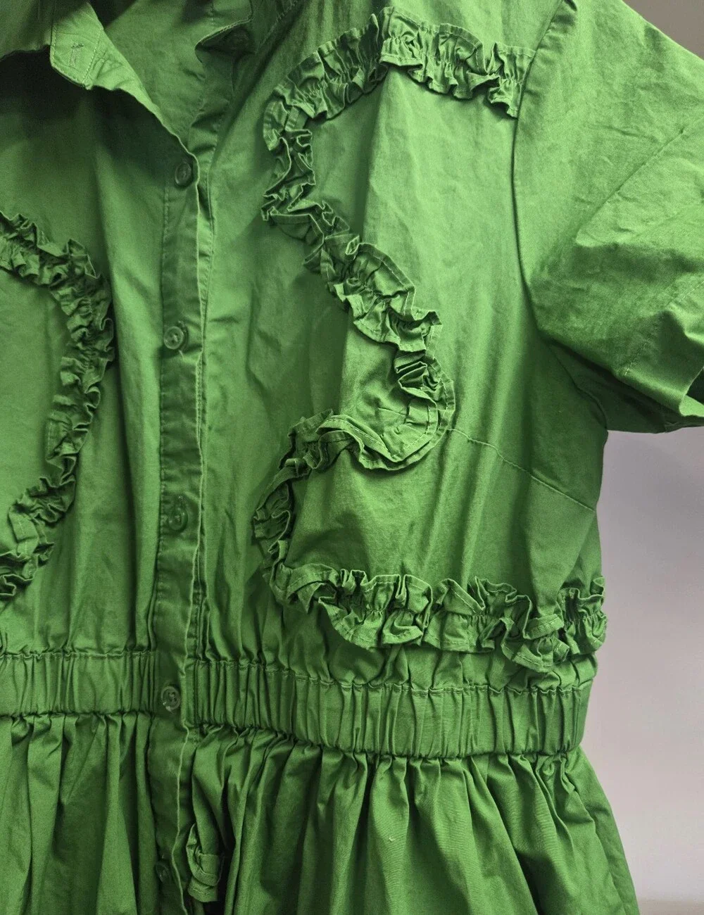 ✨️LN Kate Spade Ribbon Short Sleeve Midi Shirt Dress 🟢